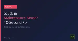 How to Fix WordPress Stuck in Maintenance Mode featured image with tutorial badge