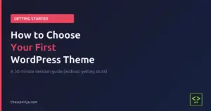 How to choose your first WordPress theme - beginner guide