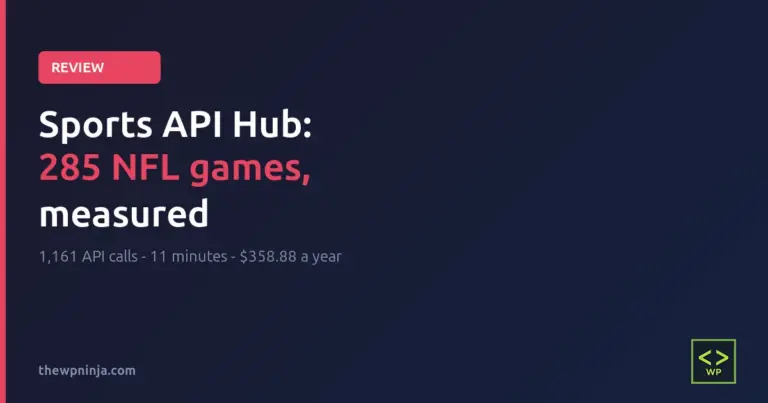 Sports API Hub Review: I Imported a Full NFL Season and Measured It